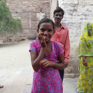 κοριτσακι στο καστρο της Jodhpur