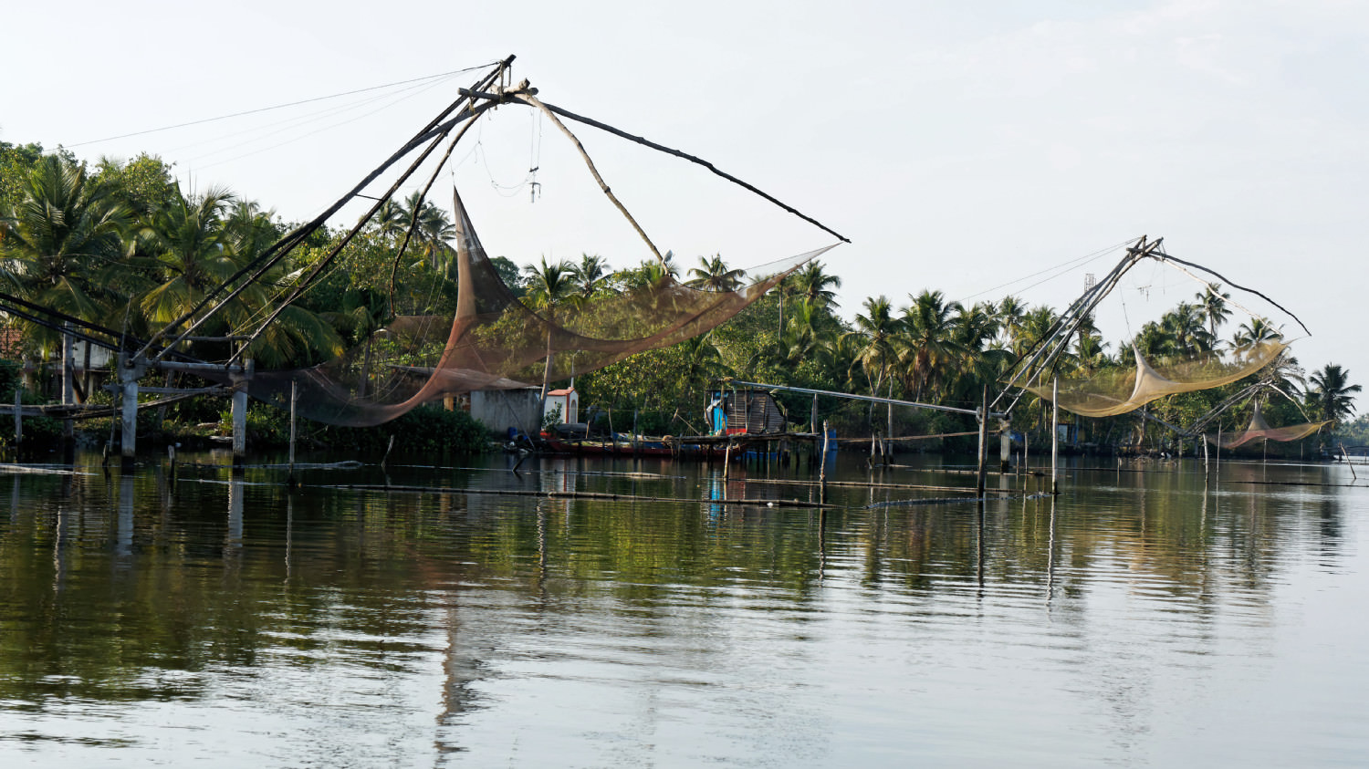 Κινέζικα δίχτυα. Backwaters, Kerala