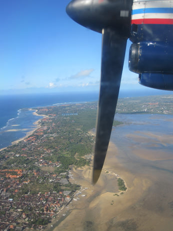 Πανω απο τη Nusa Dua,πετωντας για Lombok