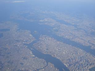 Aerial view of NYC