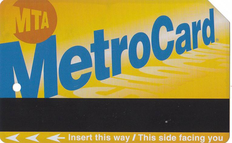 New York MetroCard front