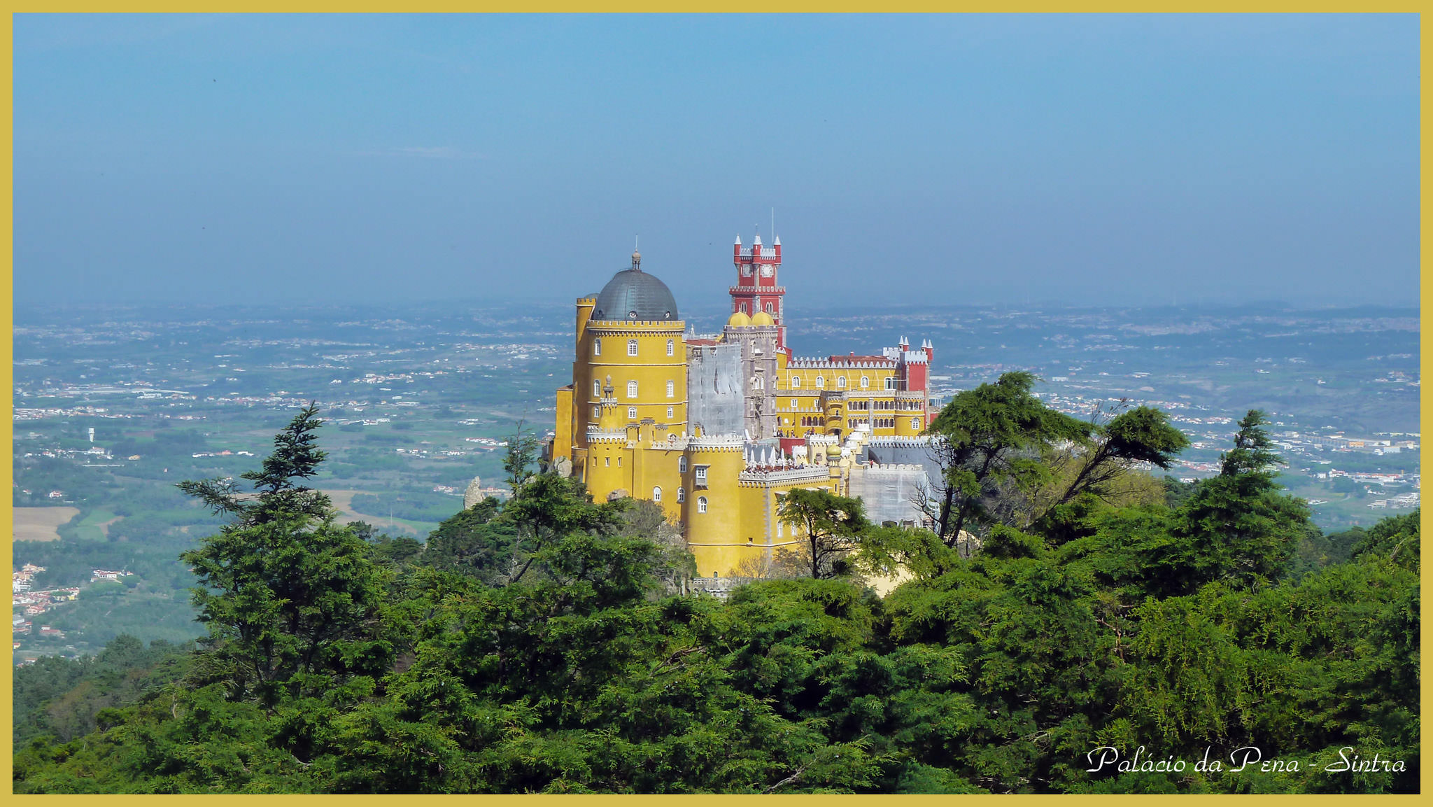 Pena Palace from Cruz Alta, Sintra Natural Park