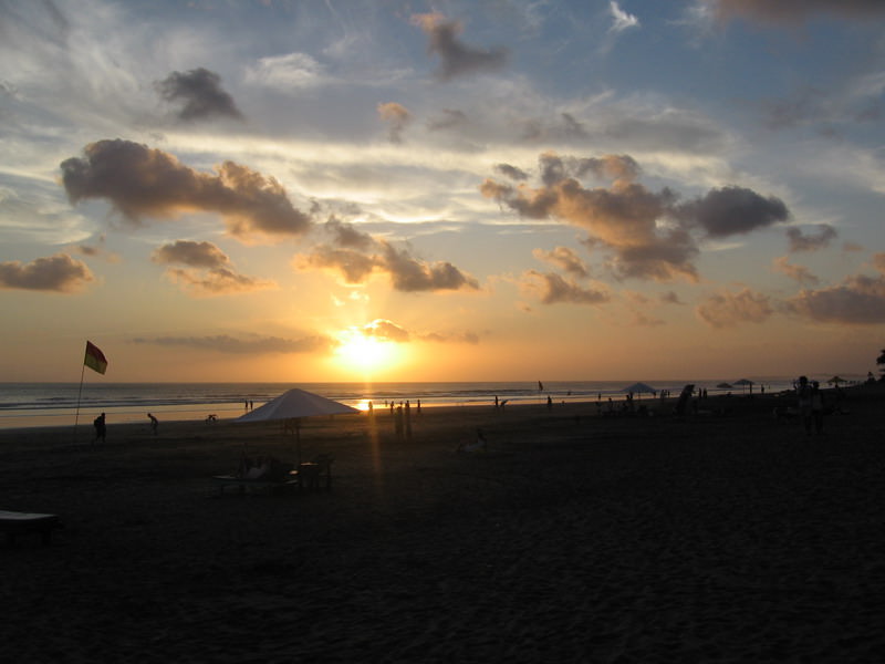 Seminyak beach sunset