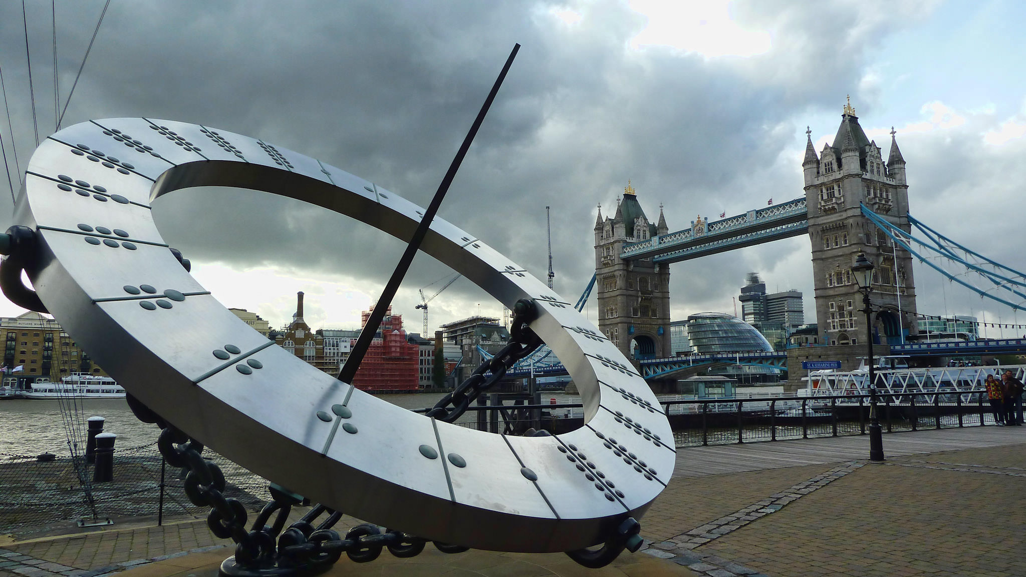 Sundial and Tower Bridge