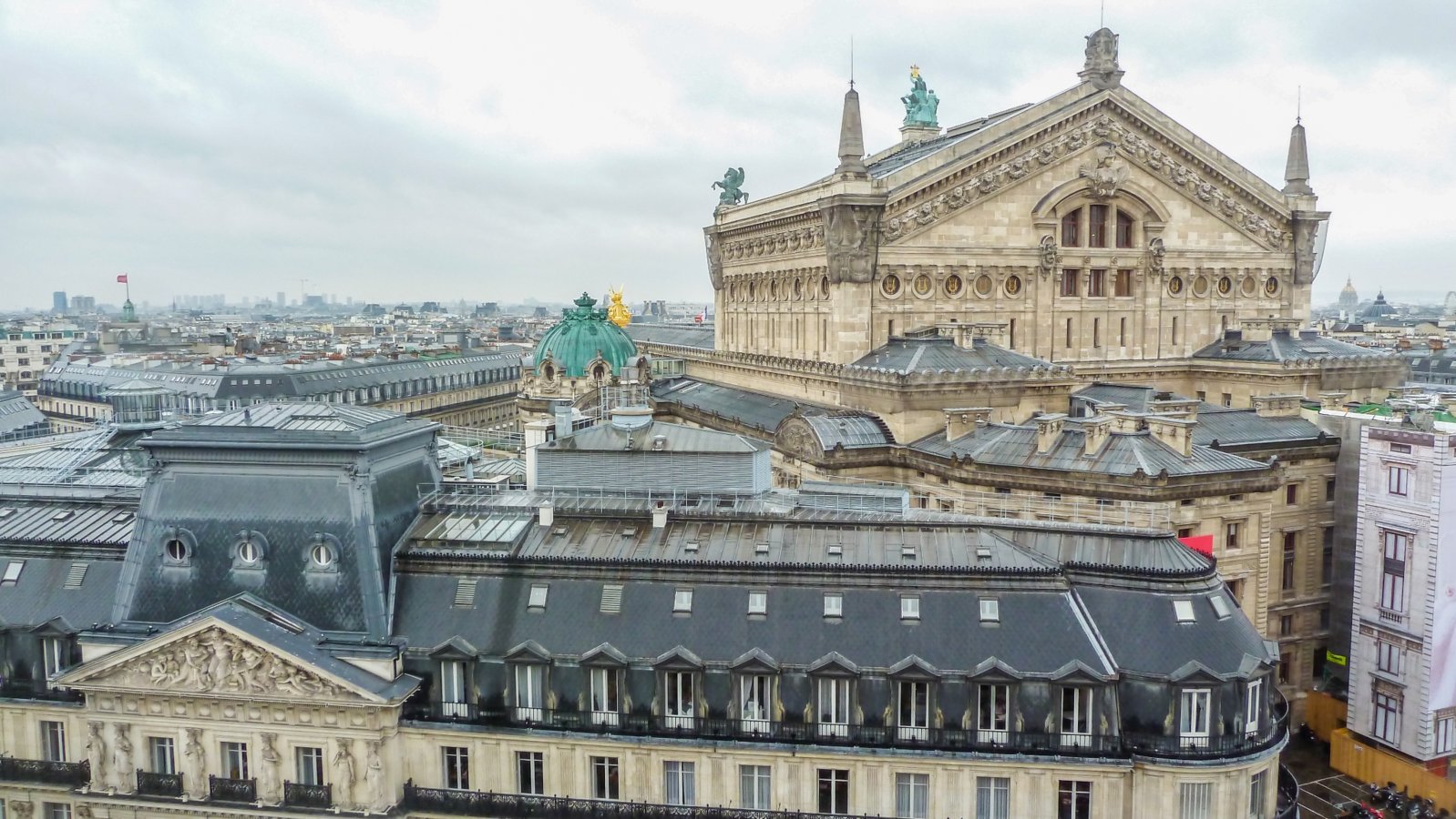 View from rooftop Galeries Lafayette