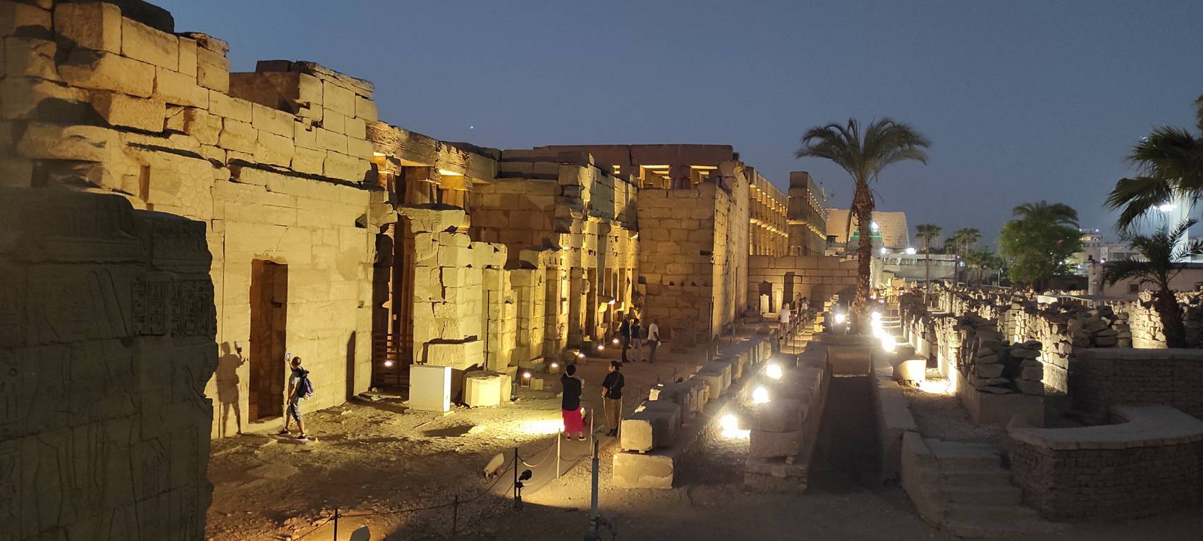 Luxor temple by night